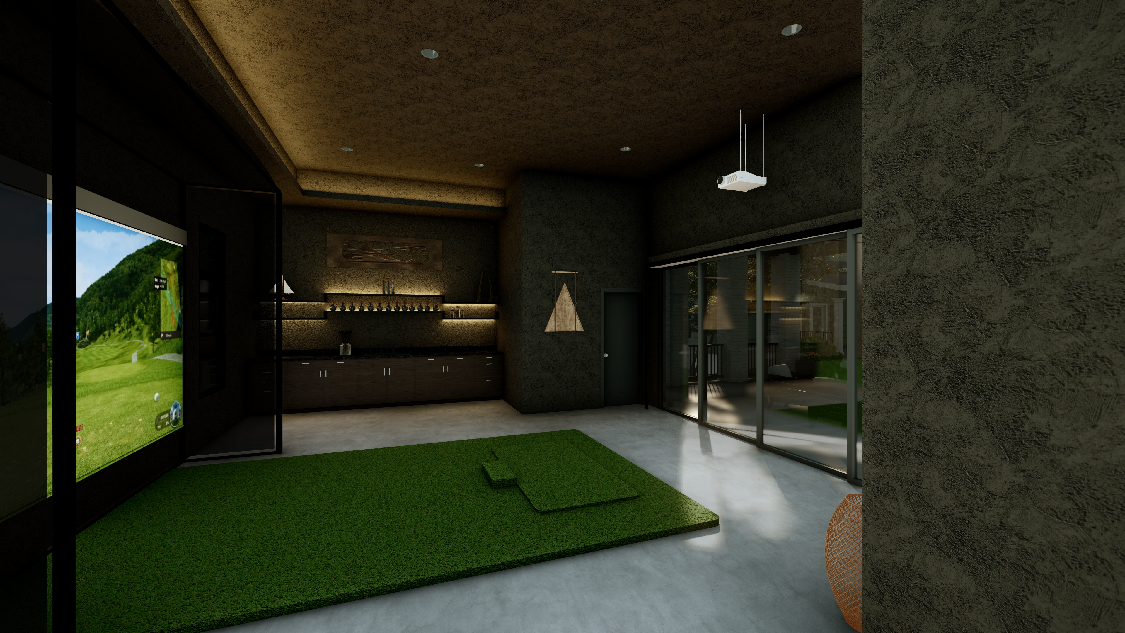 Pool House interior lounge area